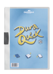 Папка с боковым зажимом Duraquick, до 20 стр., А4, серая