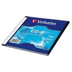 Диск CD-R Verbatim 700Mb 52x Slim/10 43308 Color 86908