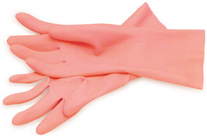 Перчатки резин., разм. L (большие), с хлопковым напылением